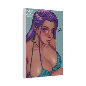 Cyberpunk Bikini Art Girl #1 Matte Canvas Print — Pinup Wall Decor